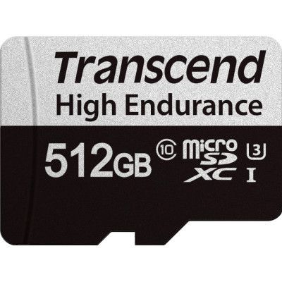 Карта пам\'яті Transcend 512GB microSDXC class 10 UHS-I U3 High Endurance (TS512GUSD350V)