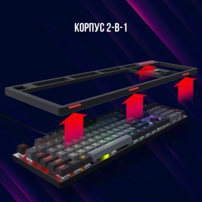 Клавиатура Lorgar Azar 514 RGB USB UA White (LRG-GK514W-UA)