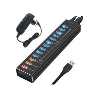 Концентратор Dynamode 13 ports USB3.0 to10*USB3.0+3*2.4А, Power Adapter 3A/12V (DM-UH-P1013)