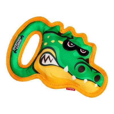 Игрушка для собак GiGwi Mighty Challenge Крокодил с пищалкой 25 см (2235)
