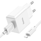 Зарядний пристрій HOCO C106A charger set(iP) White (6931474783899)