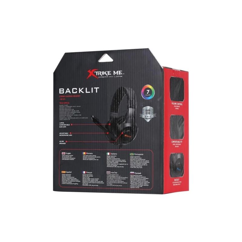 Навушники Xtrike ME Rainbow Black (HP-311)