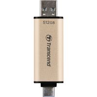 USB флеш накопитель Transcend 512GB JetFlash 930C Gold-Black USB 3.2/Type-C (TS512GJF930C)