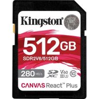 Карта пам\'яті Kingston 512GB SDXC class 10 UHS-II U3 Canvas React Plus (SDR2V6/512GB)