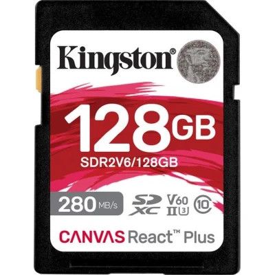 Карта пам\'яті Kingston 128GB SDXC class 10 UHS-II U3 Canvas React Plus (SDR2V6/128GB)