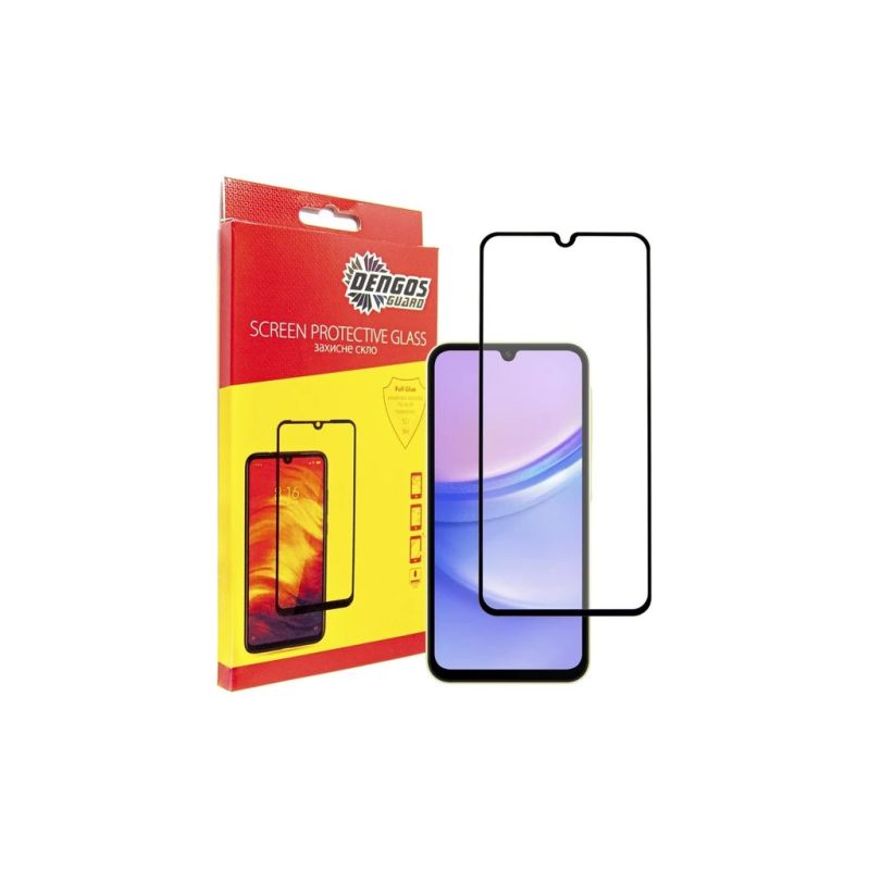 Чехол для мобильного телефона Dengos Kit for Samsung Galaxy A15 case + glass (Black) (DG-KM-69)
