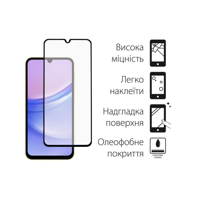 Чехол для мобильного телефона Dengos Kit for Samsung Galaxy A25 5G case + glass (Black) (DG-KM-65)