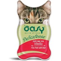 Паштет для котів OASY Adult з телятиною 85 г (8053017342245)