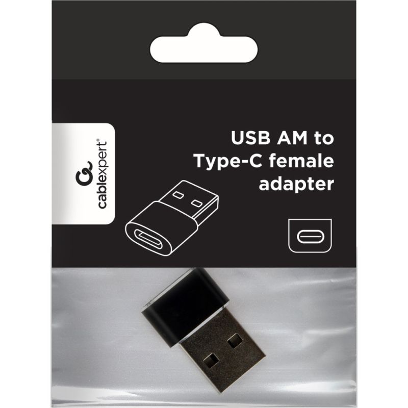 Переходник USB-A Male to USB-C Female USB2.0 Cablexpert (A-USB2-AMCF-02)