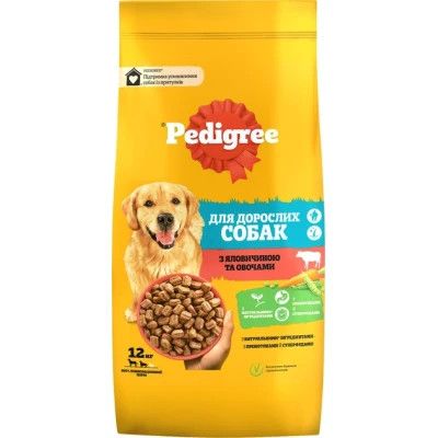 Сухой корм для собак Pedigree с говядиной и овощами 12 кг (5998749145043)