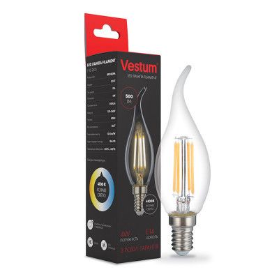 Лампочка Vestum С35Т Е14 4Вт 220V 4100К (1-VS-2405)