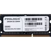 Модуль пам\'яті для ноутбука SoDIMM DDR3 8GB 1600 MHz Prologix (PRO8GB1600D3S)