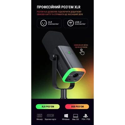 Мікрофон Fifine (AM8) USB/XLR Black (AM8)