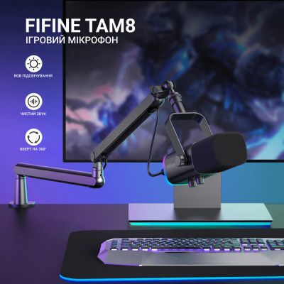Мікрофон Fifine (TAM8) USB Black (TAM8)