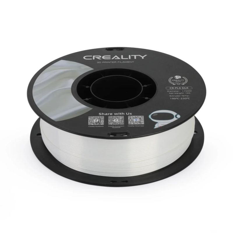 Пластик для 3D-принтера Creality PLA silky shine 1кг, 1.75мм, white (3301120004)