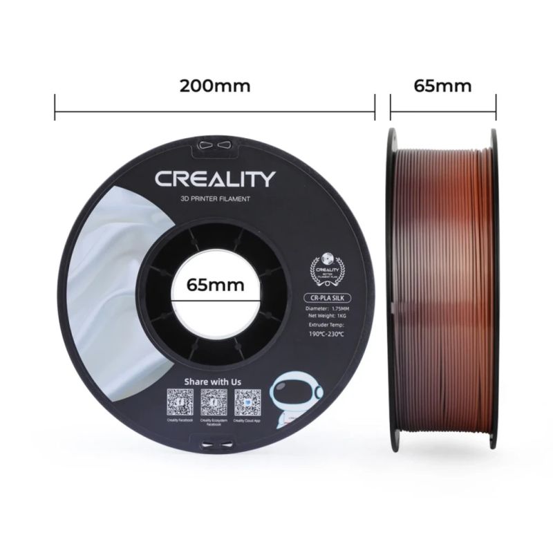 Пластик для 3D-принтера Creality PLA silky shine 1кг, 1.75мм, rainbow (3301120003)