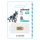 USB флеш накопитель Wibrand 8GB lynx Gold USB 2.0 (WI2.0/LY8M2G)