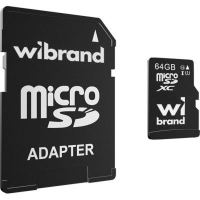 Карта пам\'яті Wibrand 64GB mictoSD class 10 UHS-I (WICDXU1/64GB-A)