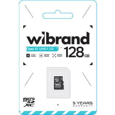 Карта памяти Wibrand 128GB mictoSD class 10 UHS-I U3 (WICDHU3/128GB)