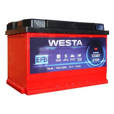 Акумулятор автомобільний Westa (6CT-78 А RED EFB)