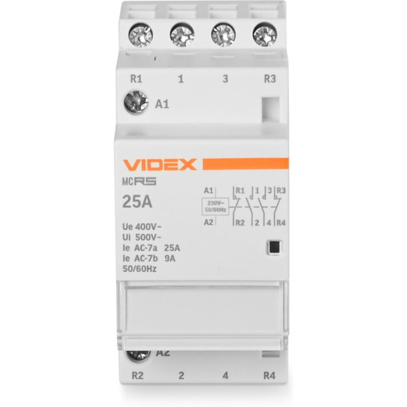 Контактор Videx 4п 25А 2НВ 2НЗ VF-RS-MC2O2C-25 RESIST (4п 25А 2НВ 2НЗ VF-RS-MC2O2C-25  RESIST)