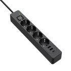 Мережевий фільтр живлення ColorWay (CW-CHE432PDB), 4 розетки/3USB 2M (CW-CHE432PDB)
