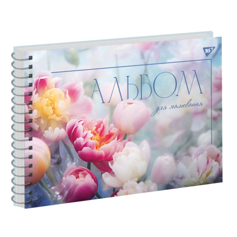 Альбом для малювання Yes А4 20 Спіраль Tulips (130564) (3 шт)