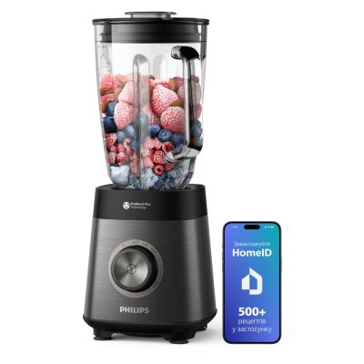 Блендер Philips стаціонарний Series 5000, 1200Вт, чаша-2000мл, скло, склянка в ко (HR3041/00)