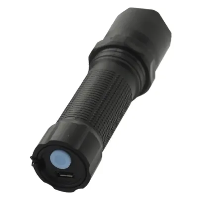 Фонарь Quantum Minik black 3W LED з USB (QM-FL1040)