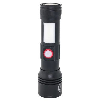 Фонарь Quantum Adept 10W LED zoom +COB з USB+ Li-ion18650/2600mAh (QM-FL1031-18650/2600)
