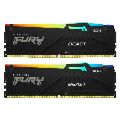 Модуль пам\'яті для комп\'ютера DDR5 16GB (2x8GB) 6000 MHz Beast RGB EXPO Kingston Fury (ex.HyperX) (KF560C30BBEAK2-16)