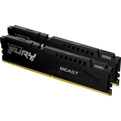 Модуль пам\'яті для комп\'ютера DDR5 32GB (2x16GB) 6000 MHz Beast Black EXPO Kingston Fury (ex.HyperX) (KF560C30BBEK2-32)