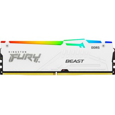 Модуль пам\'яті для комп\'ютера DDR5 32GB 6400 MHz Beast White RGB EXPO Kingston Fury (ex.HyperX) (KF564C32BWEA-32)
