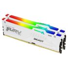 Модуль пам\'яті для комп\'ютера DDR5 64GB (2x32GB) 6000 MHz Beast White RGB EXPO Kingston Fury (ex.HyperX) (KF560C30BWEAK2-64)