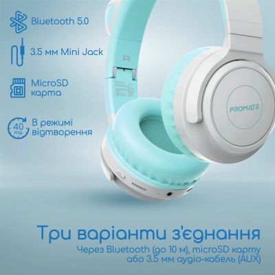 Навушники Promate Panda Aqua (panda.aqua)