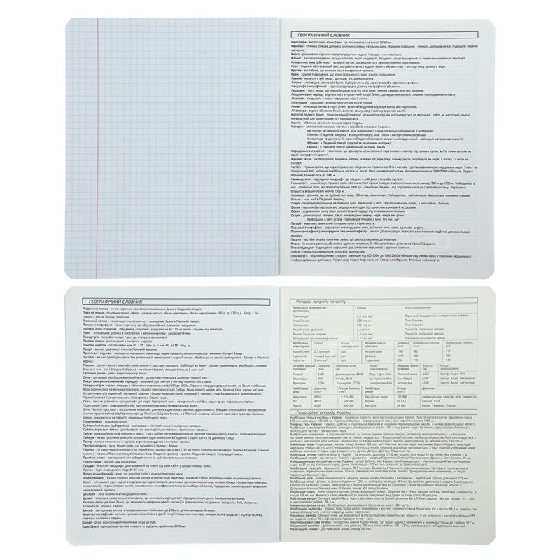 Зошит ZiBi предметний PASTEL 48 аркушів клітинка, географія (ZB.1701-09)