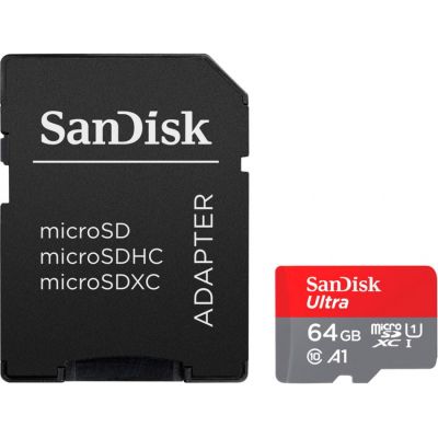 Карта пам\'яті SanDisk 64GB microSD Class 10 A1 R-140 (SDSQUAB-064G-GN6IA)