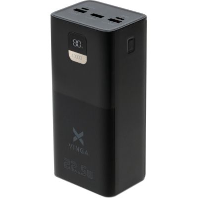 Батарея универсальная Vinga 40000 mAh 22.5W Display Black (VPBB4022)
