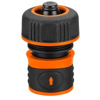 Коннектор для шланга Neo Tools для шланга 3/4", с аквастопом, двухкомпонентный (15-723)