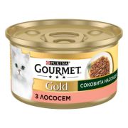 Консервы для кошек Purina Gourmet Gold Сочное наслаждение с лососем 85 г (8445290823373) (24 шт)