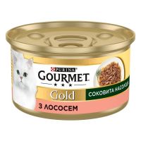 Консервы для кошек Purina Gourmet Gold Сочное наслаждение с лососем 85 г (8445290823373) (24 шт)