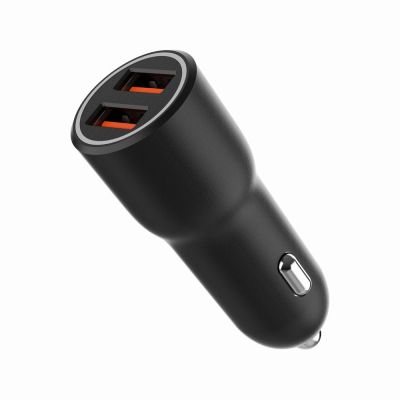 Зарядний пристрій Gembird 2xUSB QC3.0 car adapter black (TA-UC-A2QC36-CAR-01)