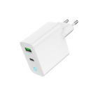 Зарядное устройство Gembird 1xUSB-A + 1 Type-C (PD20Вт + QC3.0 18Вт) white (TA-UC-PDQC20L-W-01)