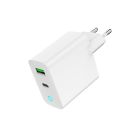 Зарядное устройство Gembird 1xUSB-A + 1 Type-C (PD20Вт + QC3.0 18Вт) white (TA-UC-PDQC20L-W-01)