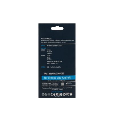 Зарядное устройство RivaCase 2хUSB-А + Type-C PD 20W+QC3.0 кабель Type-C-Lighting white (PS4102 WD5 (White))