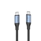 Дата кабель USB-C to USB-C 1.0m Thunderbolt 4 240W (50V/5A) 8K60Hz Gray Aluminum Alloy Vention (TAVHF)