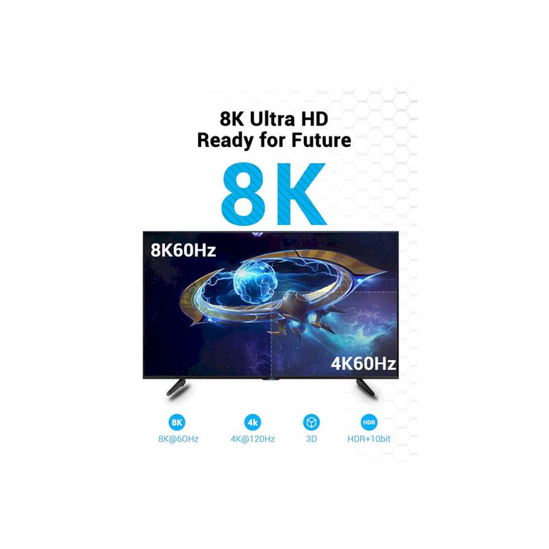 Кабель мультимедийный HDMI M to HDMI M 3.0m V2.1 8K60Hz Vention (AANBI)