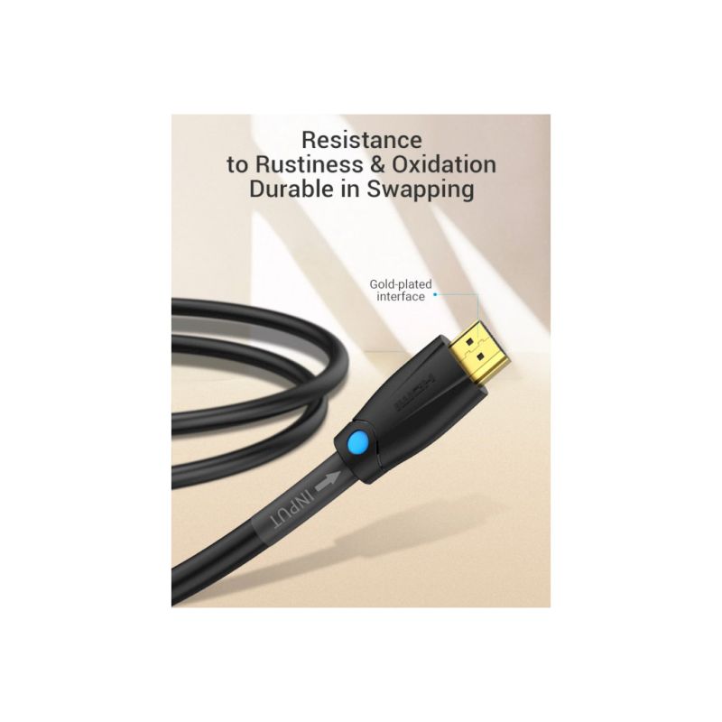 Кабель мультимедійний HDMI M to HDMI M 10.0m V2.0 4K60Hz black Vention (AAMBL)
