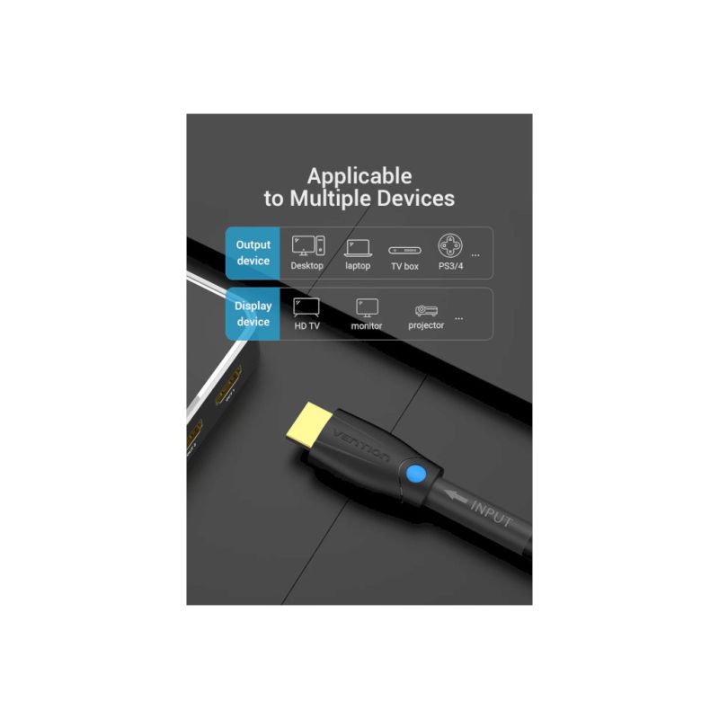 Кабель мультимедійний HDMI M to HDMI M 10.0m V2.0 4K60Hz black Vention (AAMBL)