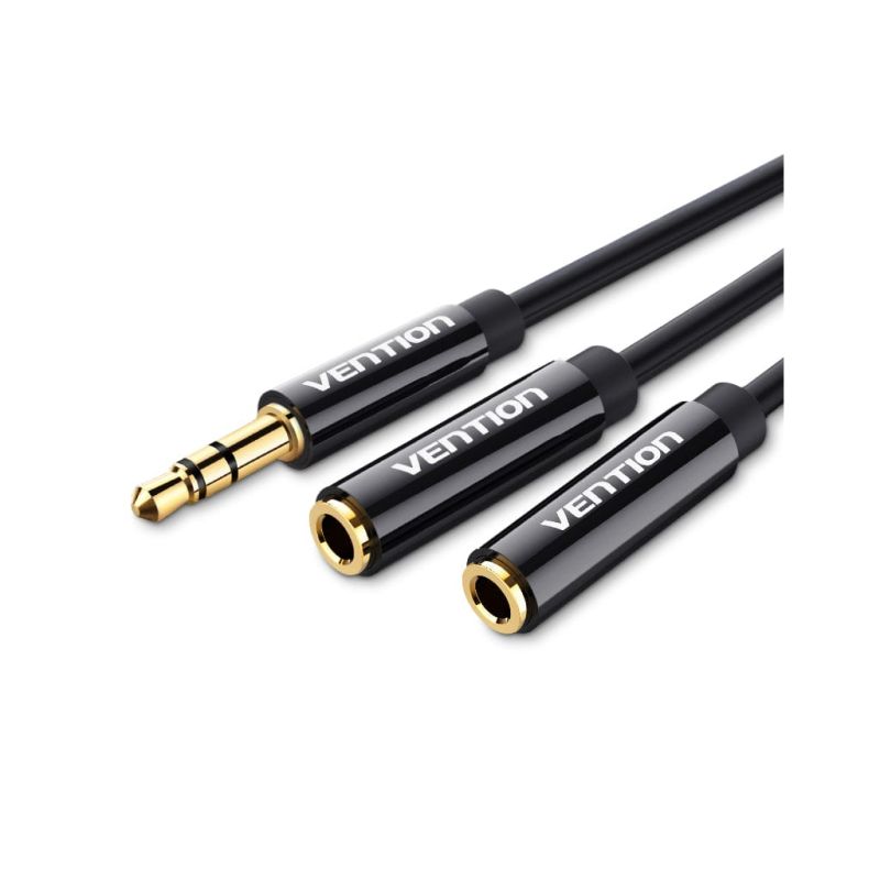 Кабель мультимедийный 3.5mm M to 2x3.5mm F 0.3m Vention (BBSBY)